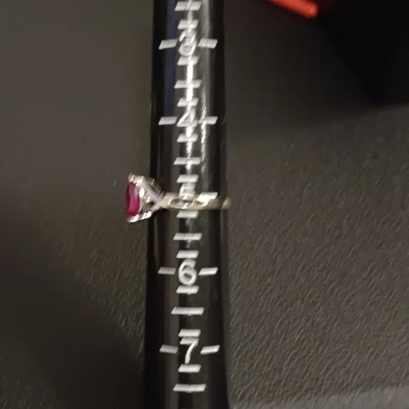❗️LAST DROP! 10K White Gold Ring Kay Jewelers Lab Ruby Diamonds Solid real 10kt - Picture 4 of 8